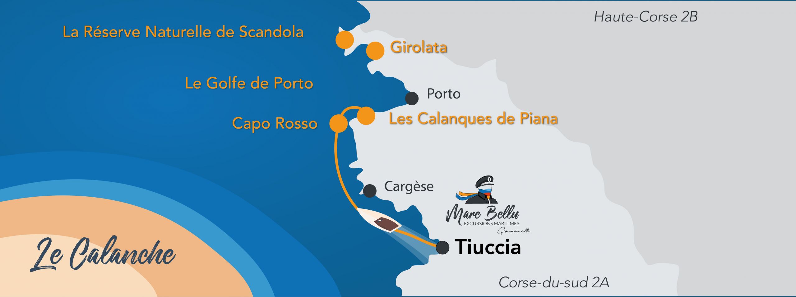 Carte Le Calanche Mare Bellu