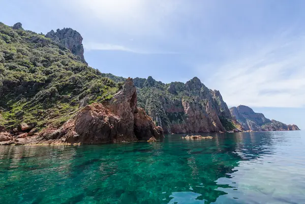 Promenade en mer aux calanque de Piana.
